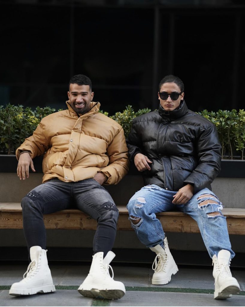 کاپشن چرم bershka