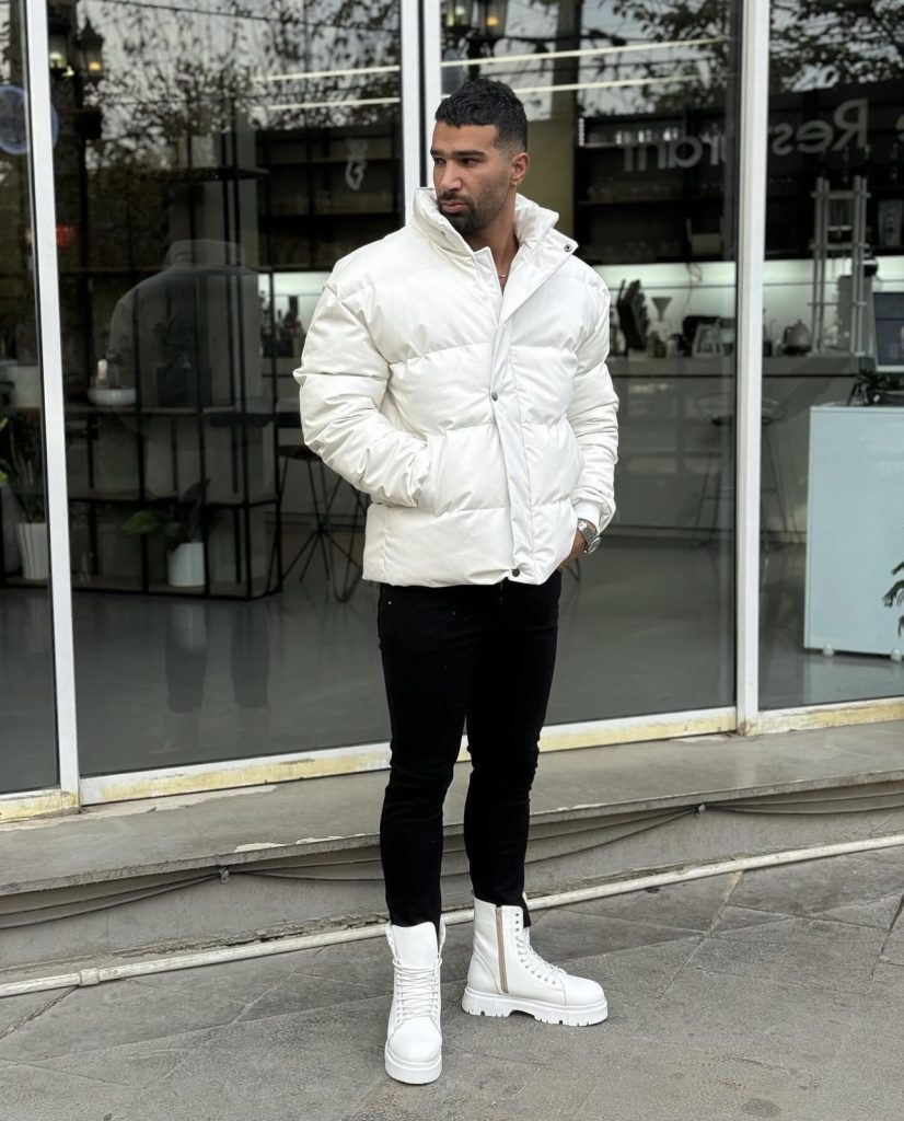 کاپشن چرم bershka