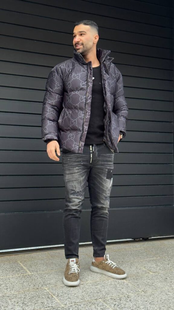 کاپشن پفکی طرحدار