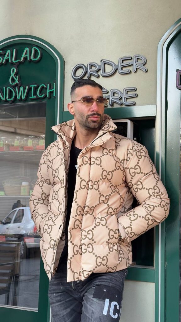 کاپشن پفکی طرحدار