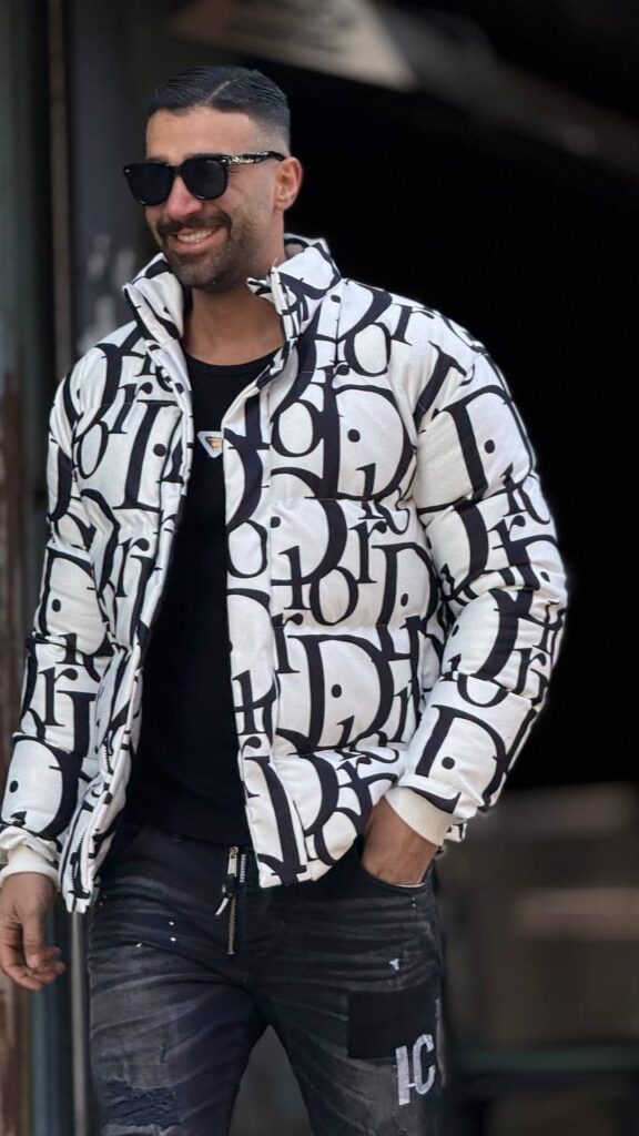 کاپشن پفکی طرحدار