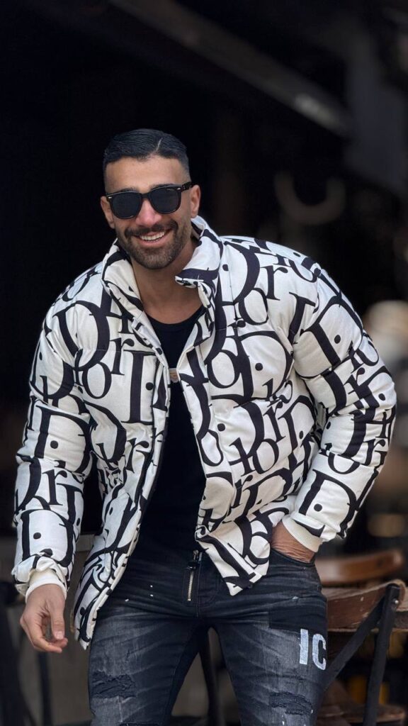 کاپشن پفکی طرحدار