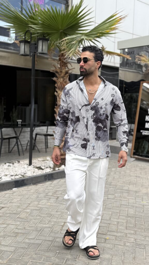 پیراهن راه راه LV